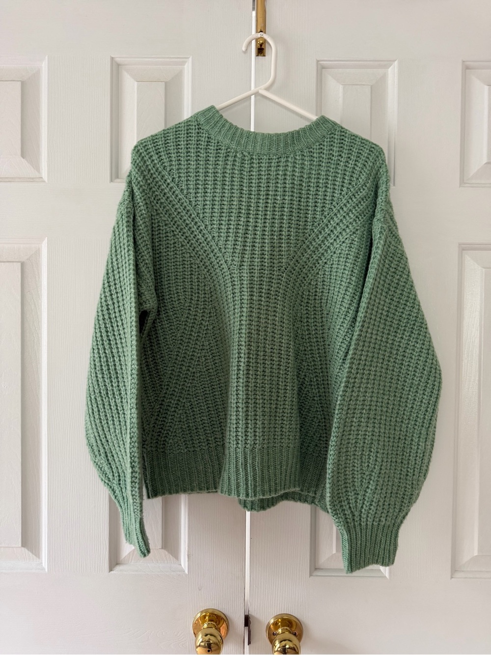 a new day Mint Green Waffle-Knit Crewneck Sweater